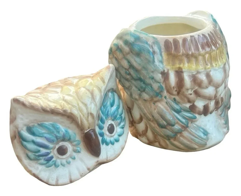 Anthropologie Wide Eyed Cookie Jar *RARE**